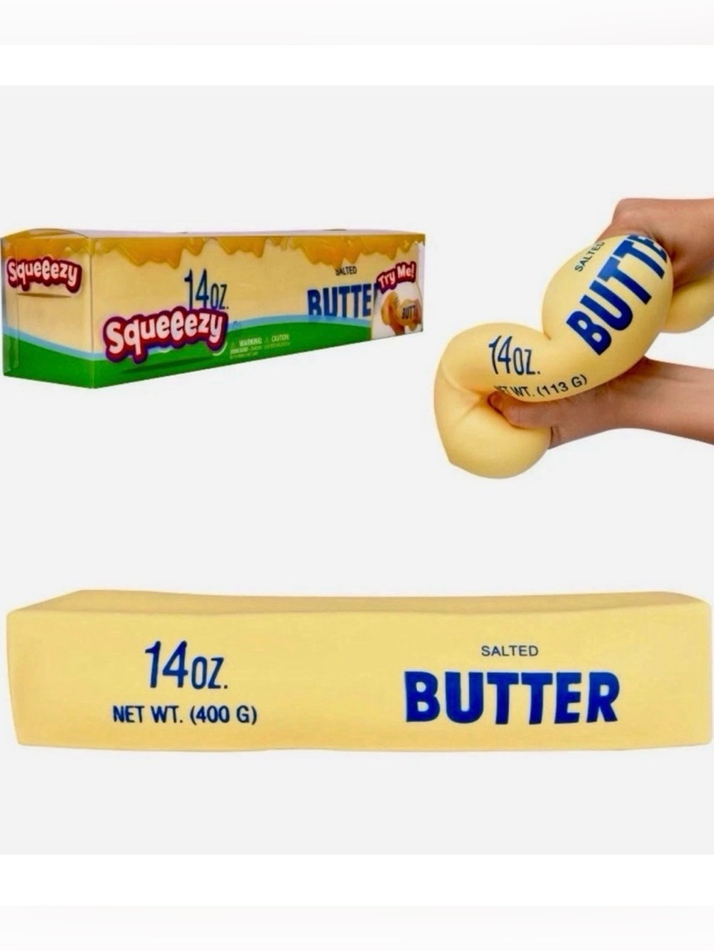 Sunny Days Squeezy Jumbo BUTTER -  Viral Sensory Stress Relief Squeeze Toy 14oz